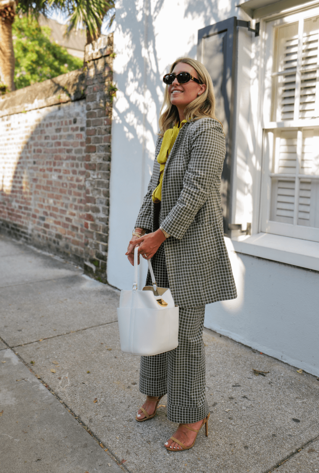 SAMPLE Buru x Megan Stokes Walking Coat - Olive Windowpane