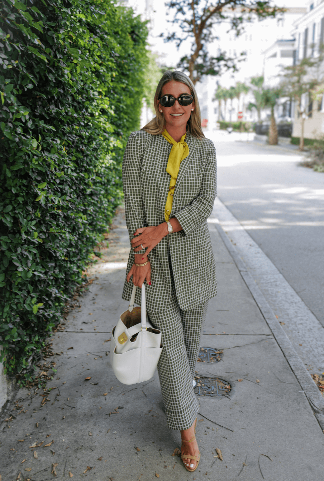 SAMPLE Buru x Megan Stokes Walking Coat - Olive Windowpane
