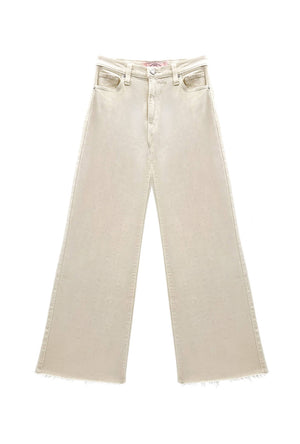 Wide Leg Jeans - Ivory