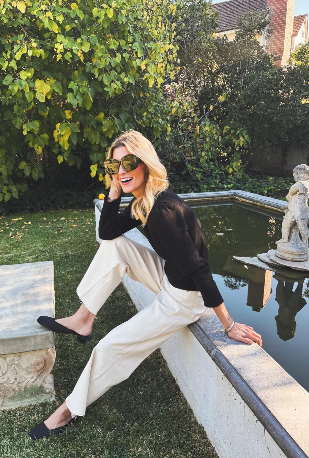 Wide Leg Jeans - Ivory