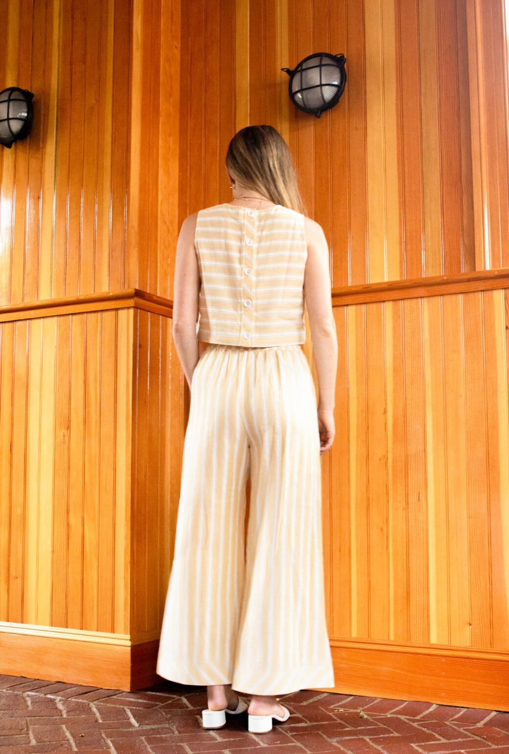 Buru x TCC Wide Leg Trousers - Beach Sand Stripe