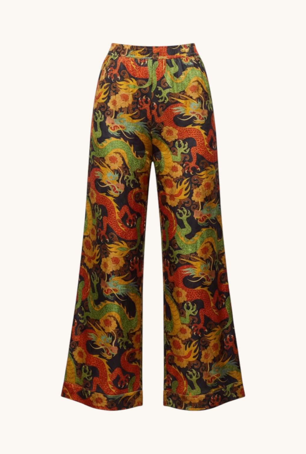 Wide Leg Trousers - Imperial Dragon