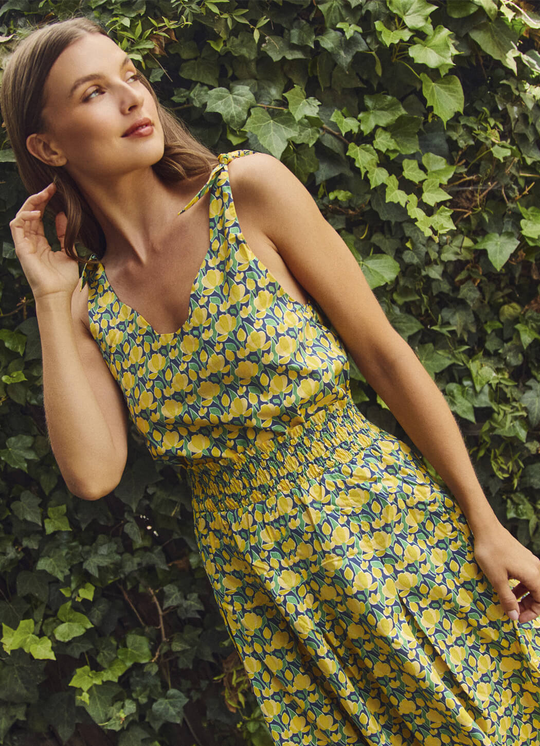 Tie Top Tank - Yellow Tulip