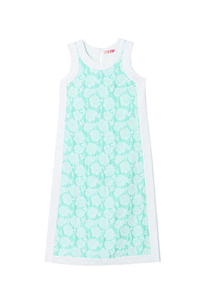 Bermuda Set - Aqua Brocade