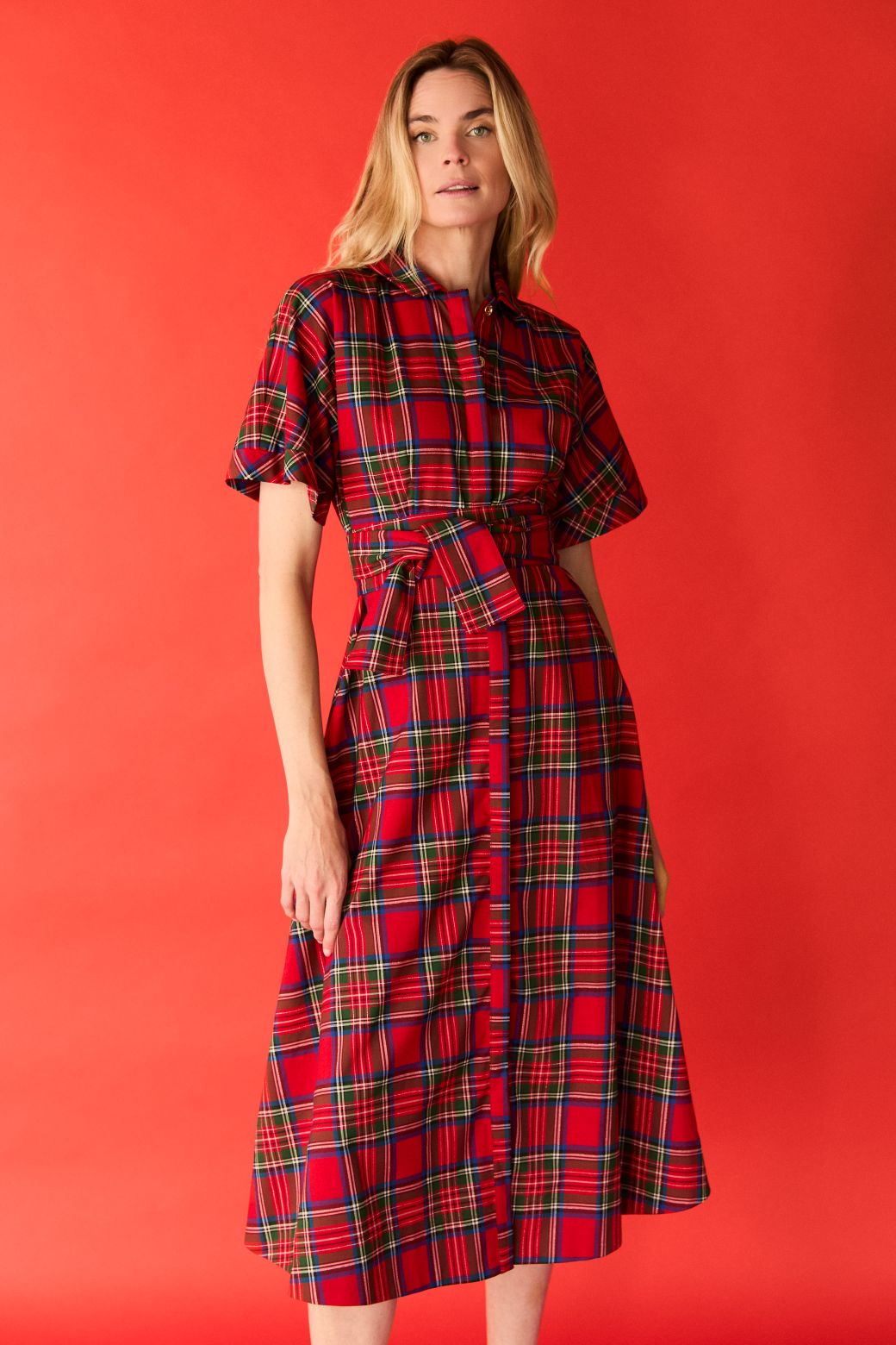 The Donna Day Gown - shimmer tartan