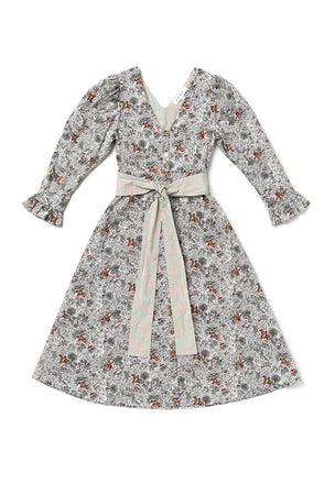 Long Sleeve Day Gown MIDI Horses