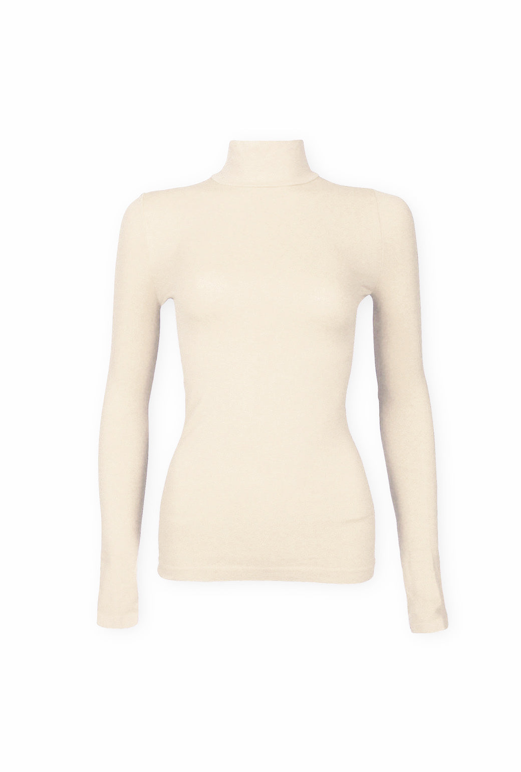 Long Sleeve Turtleneck Top - Ivory