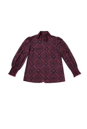 Long Sleeve Mod Top Floral