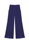 Wide Leg Knit Trouser - Navy Jacquard Knit