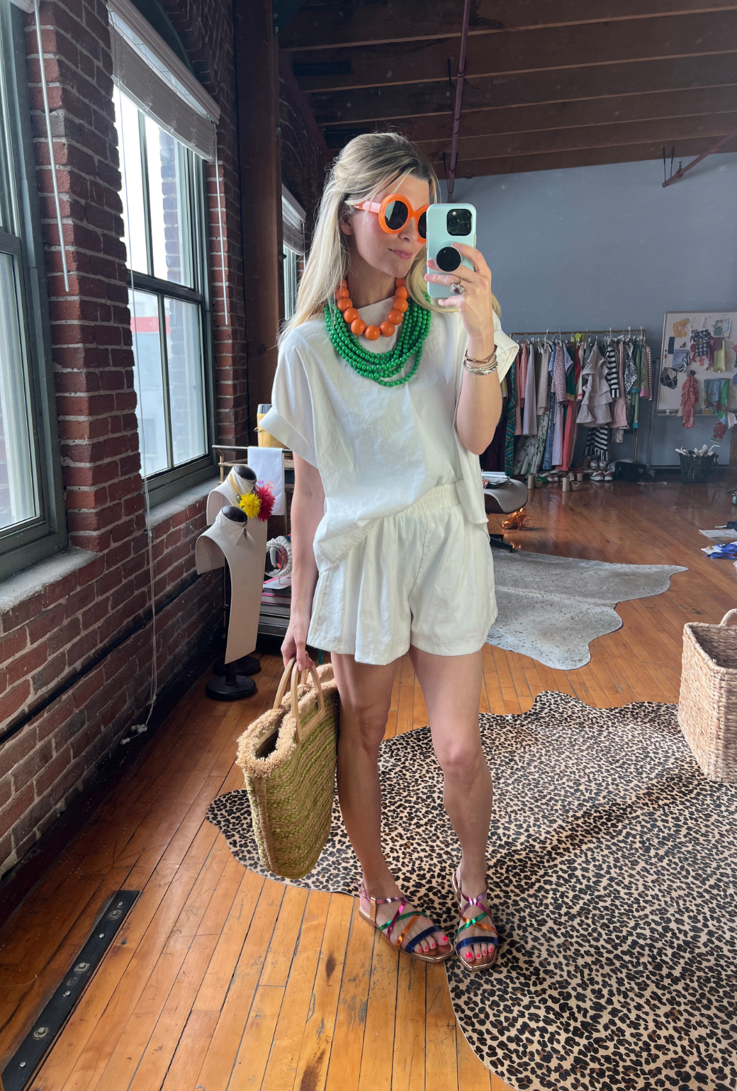 Metallic rainbow sandals sales