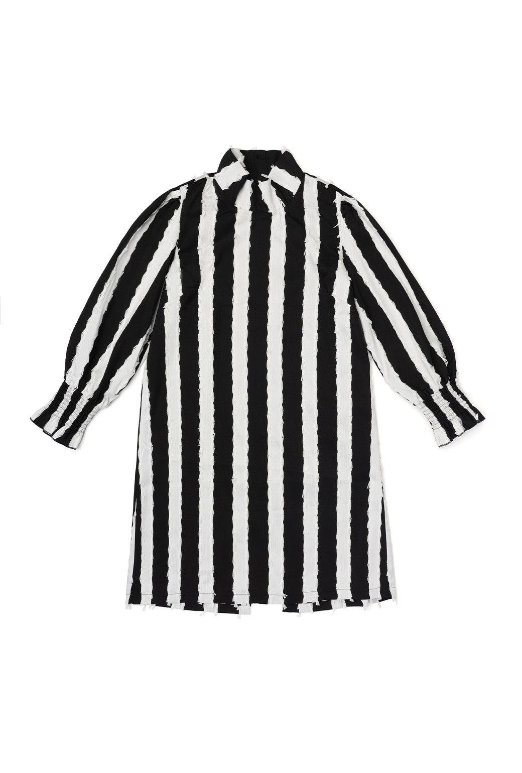 Long Sleeve Mod Dress - Black & White Bow Stripe – BURU