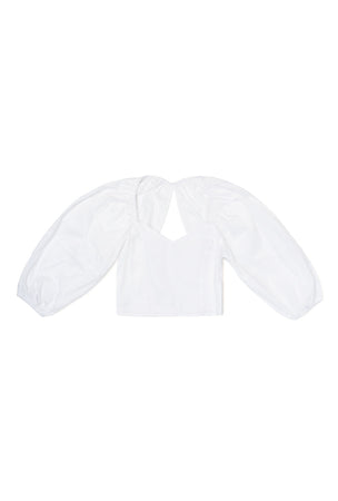 Balloon Sleeve Bustier Poplin