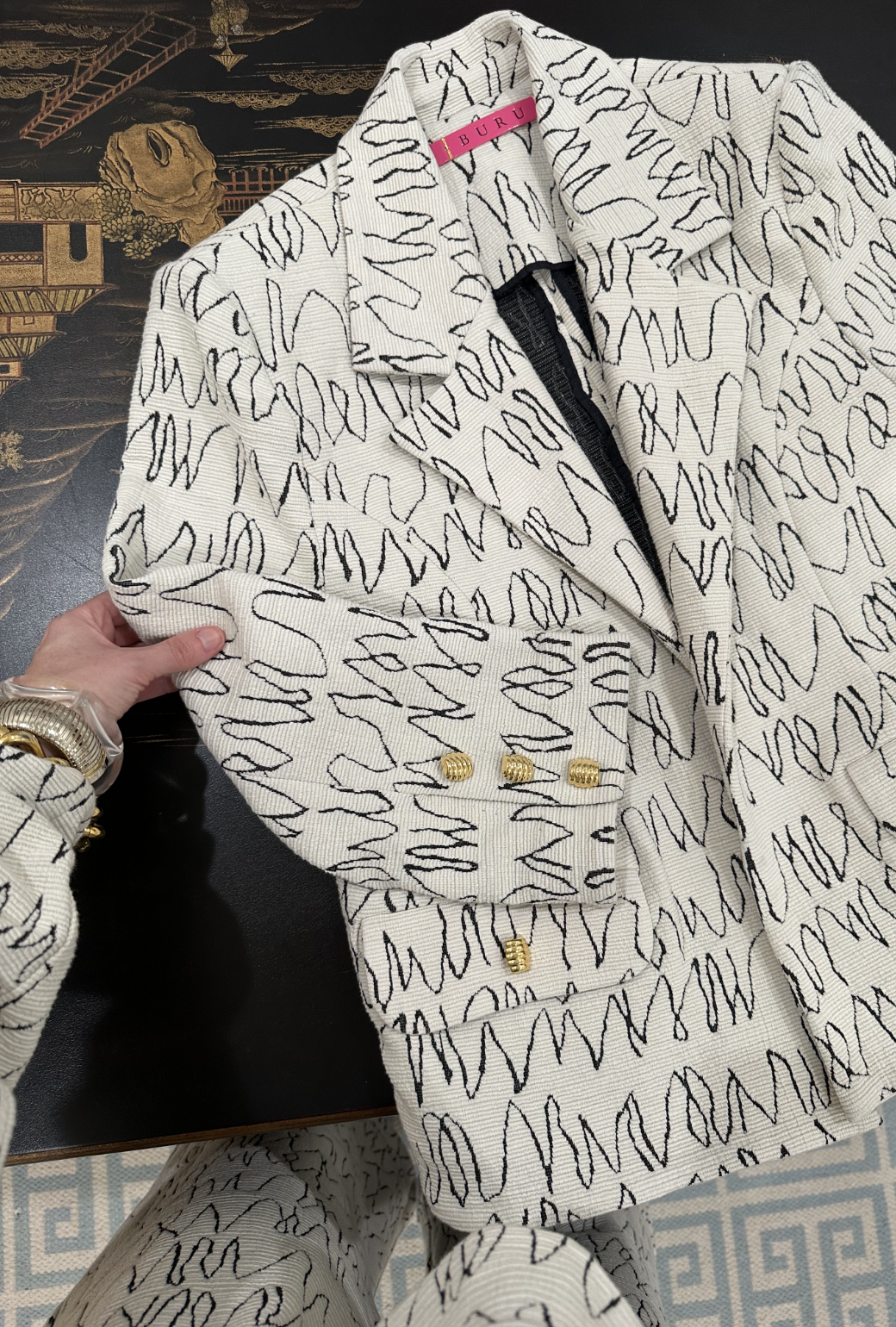 BURU x Val Knit Blazer - Scribbles