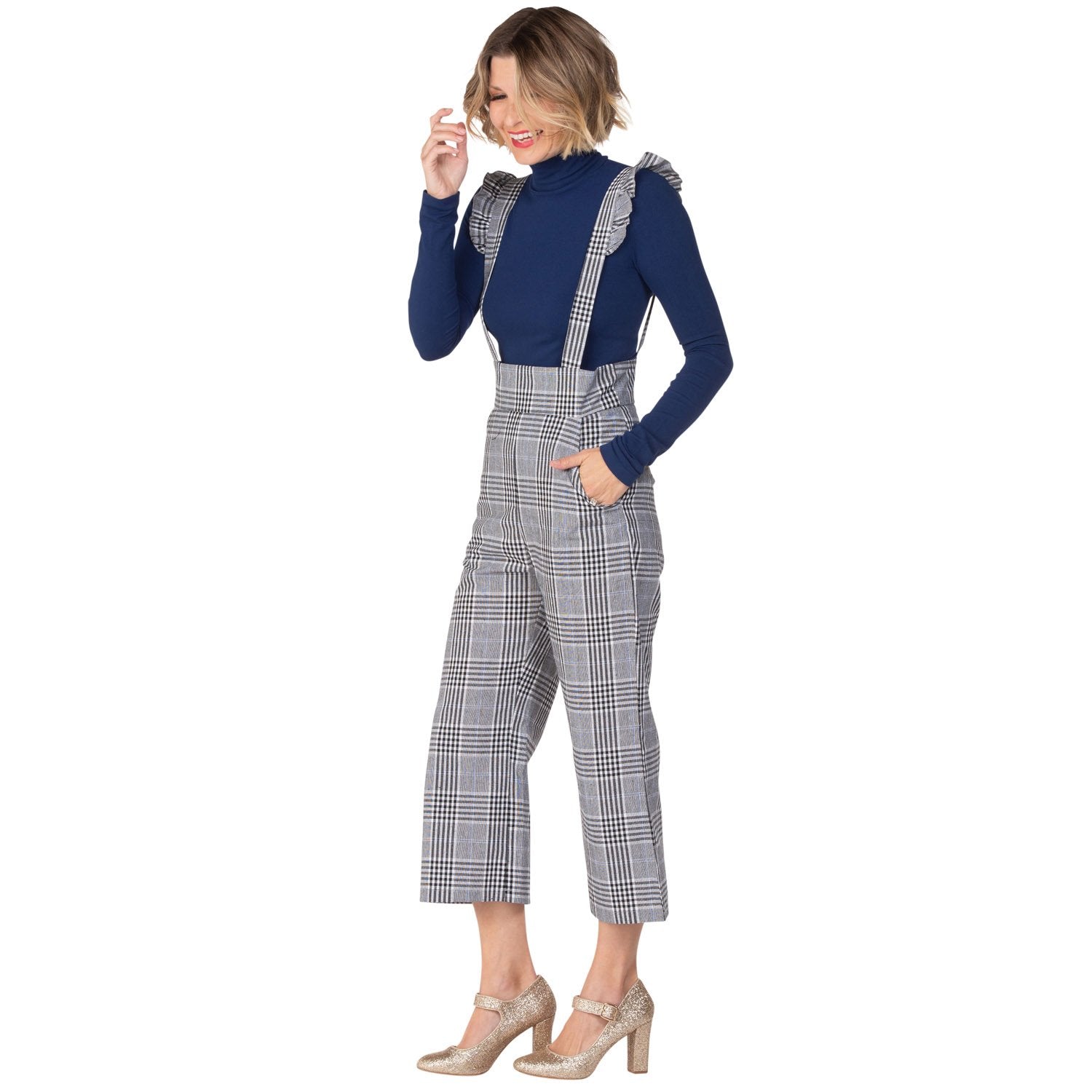 Long Sleeve Turtleneck - Navy Blue- M/L (One Size)