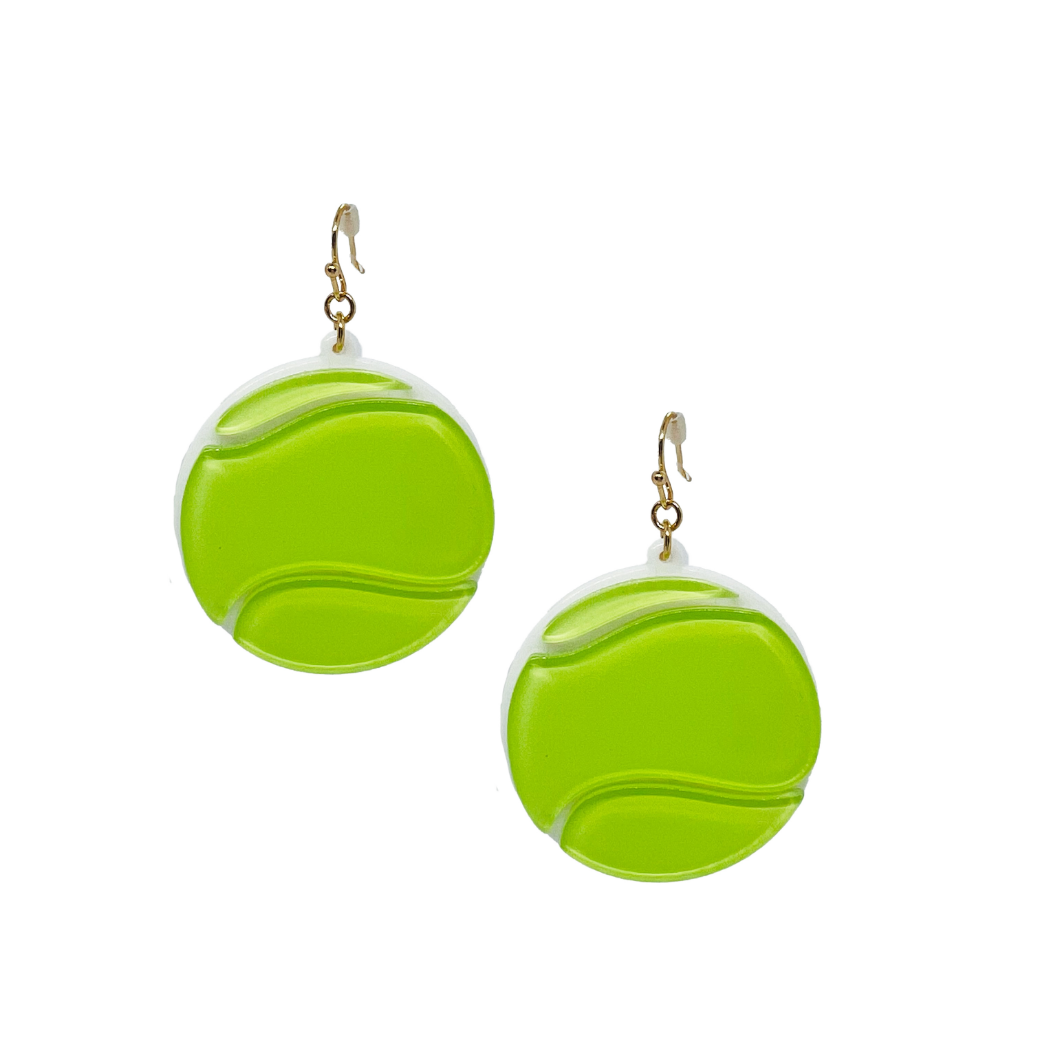 Lucite Tennis Ball Baubles - Neon
