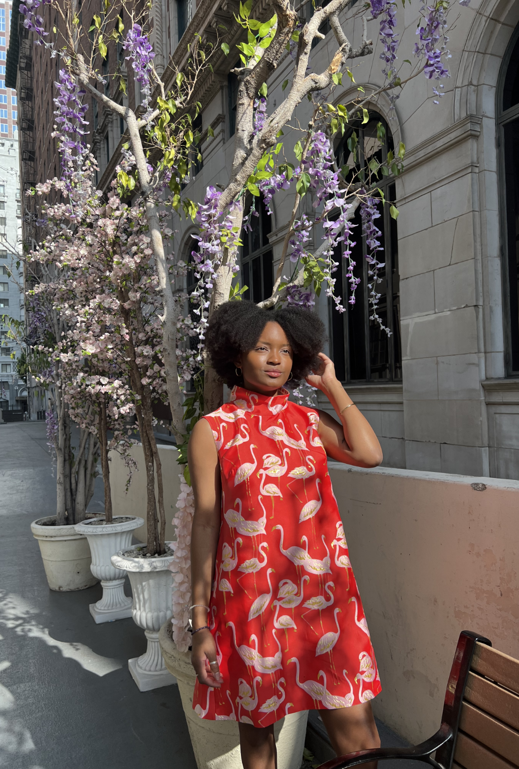 Sleeveless Mod Dress Flamingo