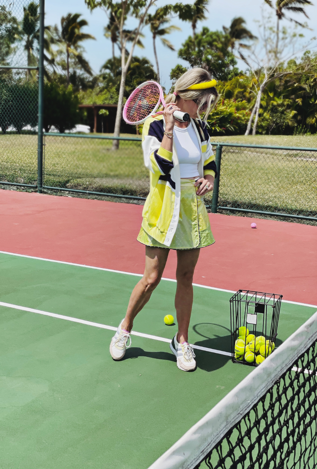 Tennis cardigan top