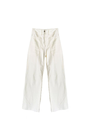 High Rise Sailor Jeans Off White