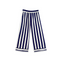 Wide Leg Trouser - Navy & White Stripe, image